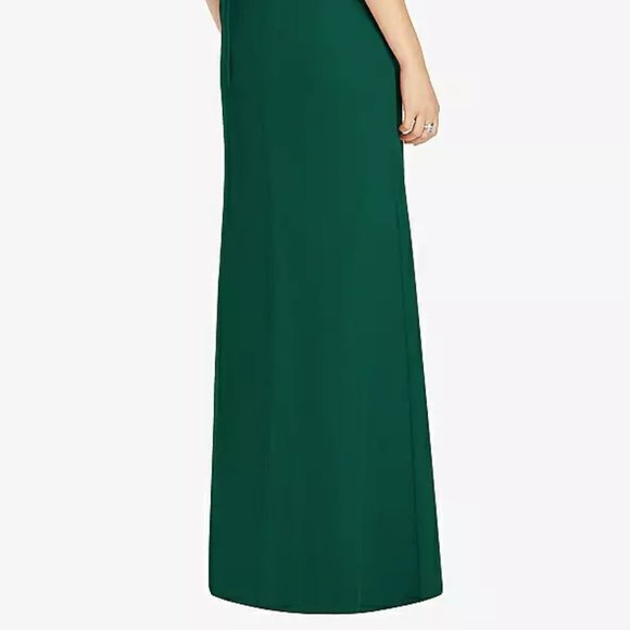 After six 6810...Ruffled Sleeve Mermaid Dress with Front Slit...Hunter...Size 8 - Picture 4 of 6